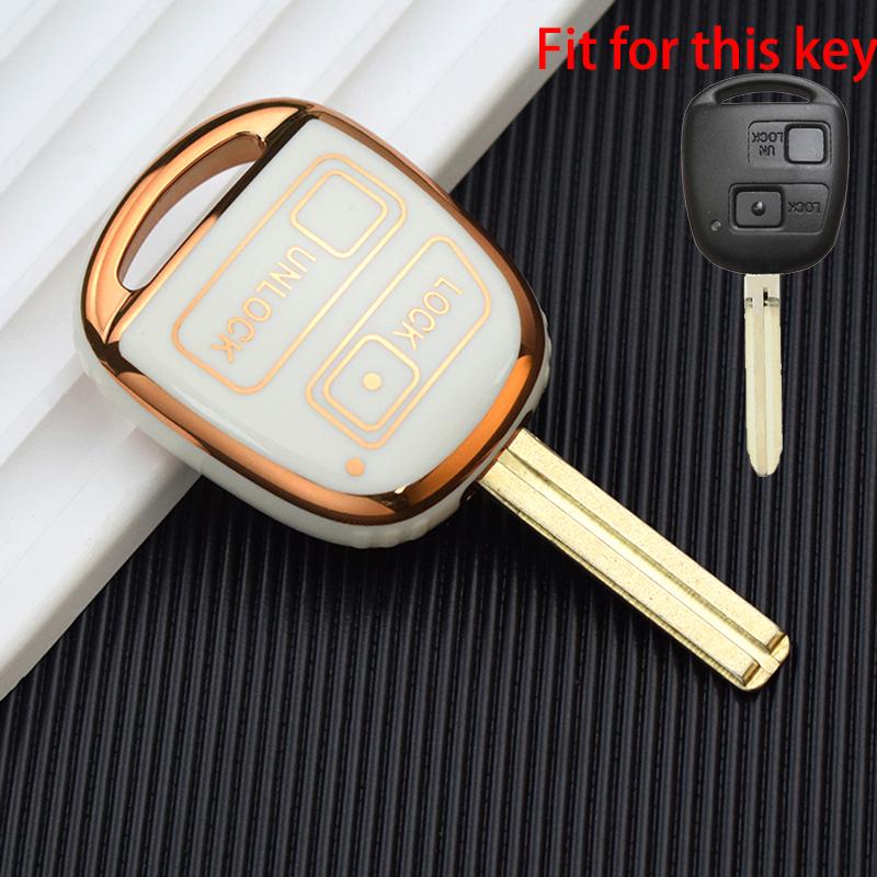 Чехол для ключей от машины с 2 3 кнопками, брелок для Lexus RX 330 Is200 для Toyota Avensis Yaris Camry 30 RAV4 Land Cruiser 120 Prado Corolla Land Cruiser