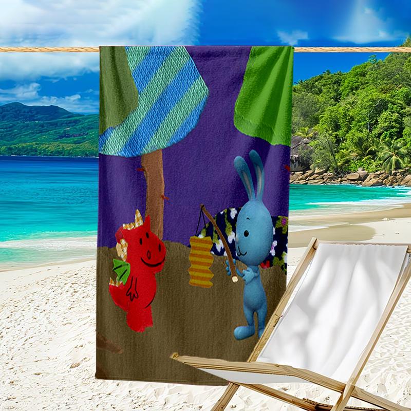 Ultra-Soft Beach Towel with Dibidoo Theme,Ideal for Pool - Camping, Diving - Perfect Travel Essential, Vibrant Beach Towel.