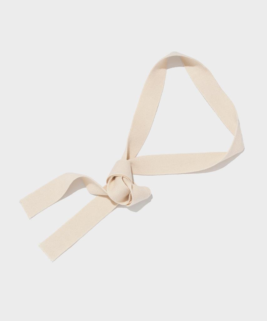 ROIDESROIS Scarf Set Round Neck Ribbed Knit (Ivory)