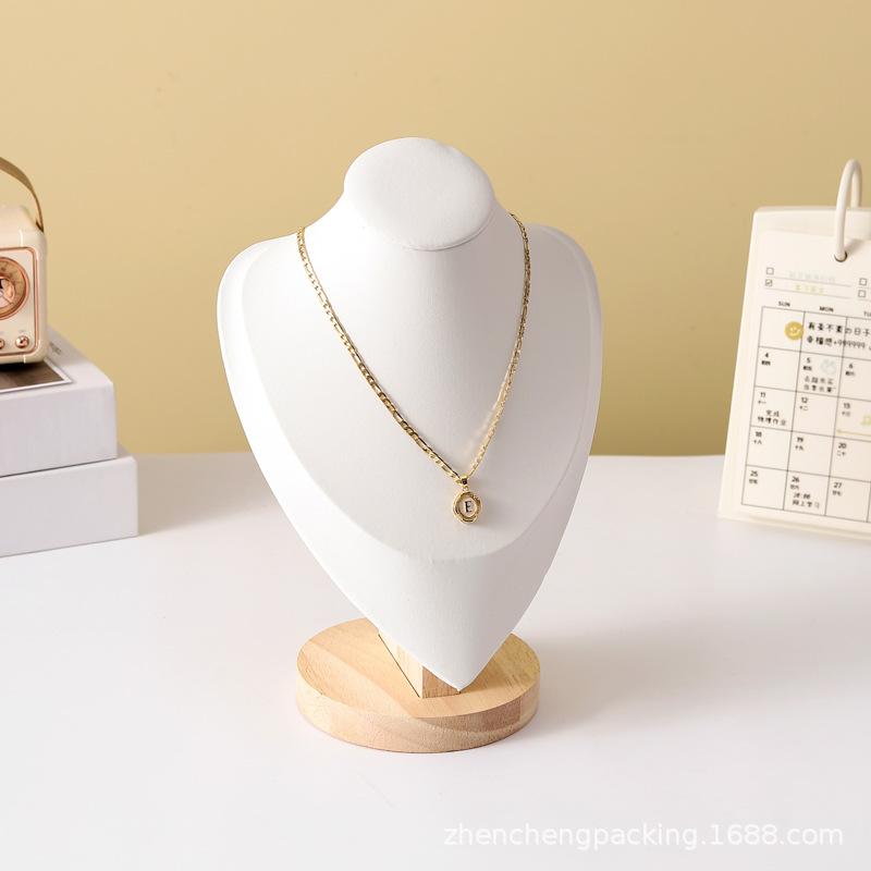 Подставка-манекен для портрета из массива дерева, стойка для демонстрации кулонов на шею, кулон, манекен для шеи, ювелирные изделия