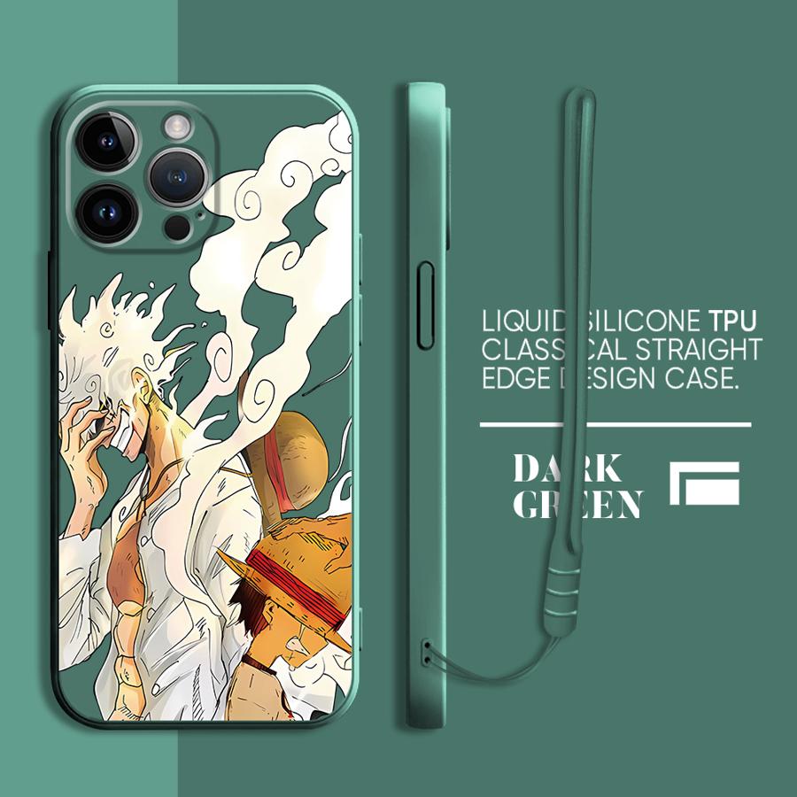 Мягкий чехол для телефона Apple iPhone 14 Pro 13 16 12 7 8 15 Plus XS XR 11 15 16 Pro Max O-One Piece Луффи 5-я передача