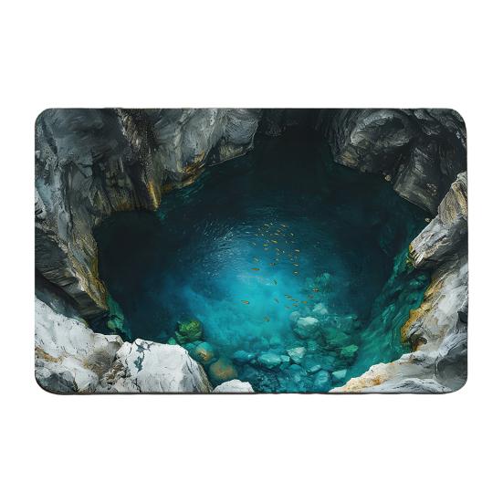 Коврик для пола 3D Оптическая иллюзия Низ Кристальный бархат Противоскользящий ковер с противоскользящей мягкой напольной подушкой Легко