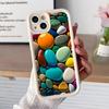Aesthetic Stones Thicken TPU Mobile Phone Case for iPhone 17 16 15 14 13 12 11 Air Pro Max Plus Colorful Cover