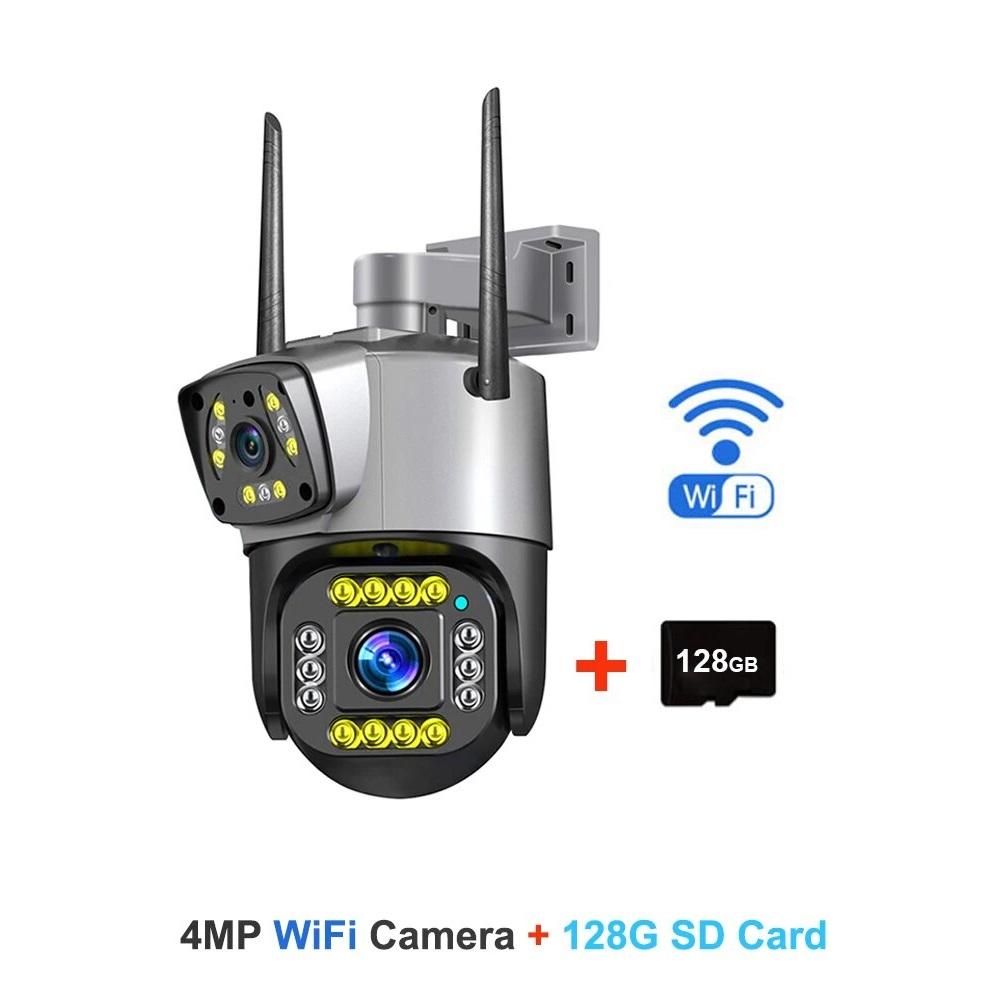 4G/WiFi Network Camera, HD Wireless Surveillance Camera, Outdoor Smart Night Vision Digital Zoom CCTV Camera