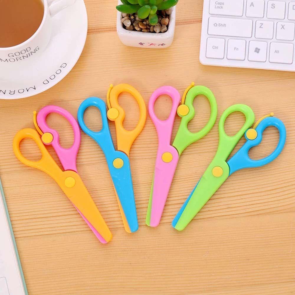 Photo Cut Handicraft DIY Tool Round Head Scissors Art Scissors Plastic Scissors Paper Cutting