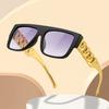 New Trend Sunglasses for Women Fashion Hip Hop Punk Gold Necklace Glasses for Men Personalized Outdoor Eyeglass
