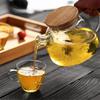Tea Kettle Tea Kettle Heat Kettle Bamboo Kettle Tea with Bamboo Lid Laurel Flower Elegant Tea Kettle Glass Tea Kettle | Tea Kettles