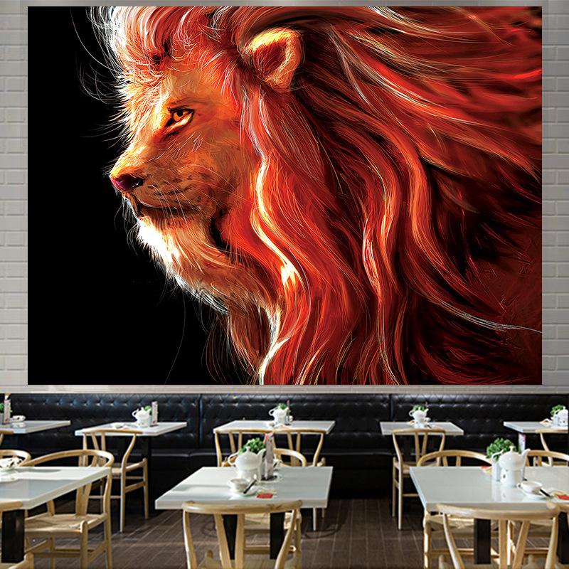 Скандинавский американский лесной тигр, большой гобелен, настенный гобелен с геометрическим рисунком, гобелен в стиле хиппи, домашний декор, эстетическое украшение