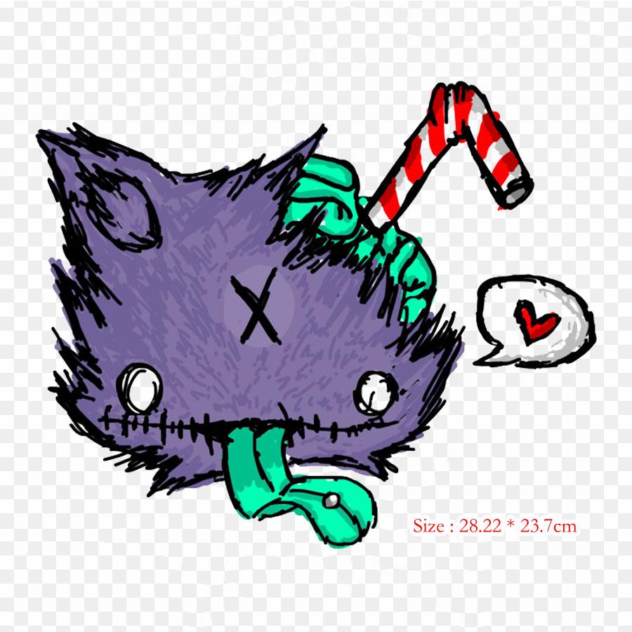 Drop Dead Ice Cream Ice Cream Sticker Iron On Heat Transfer Printing Vinyl Patches Sticker for Clothes DIY Appliques Washable Patches