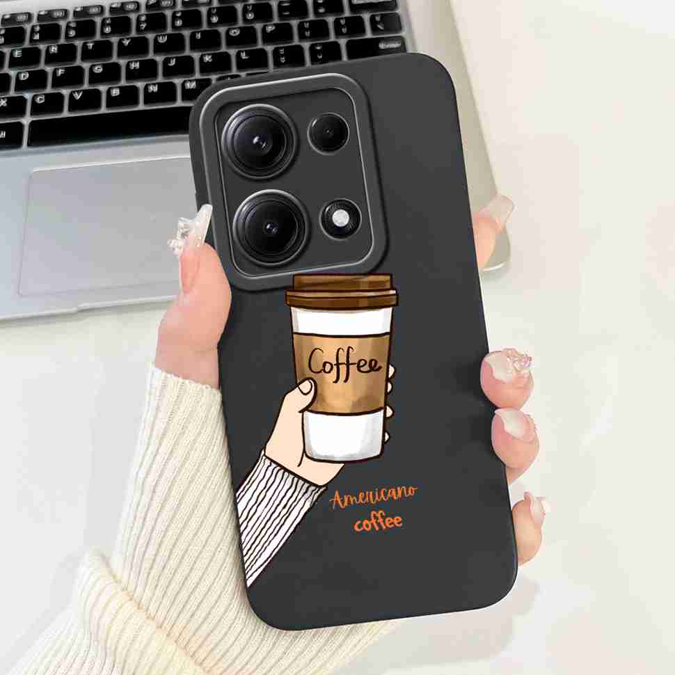 Простой силиконовый чехол для Redmi Note14s 4G Capa Милый панда кролик Ударопрочная задняя крышка для чехла телефона Xiaomi Redmi Note 14S