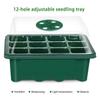 12 Hole Seedling Tray Seed Starter Tray Greenhouse Grow Trays Humidity Adjustable Plant Starter Kit