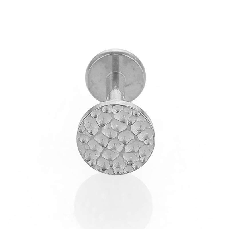 Titanium Zirconium Flat End Bar Ear & Lip Stud Piercing Jewelry