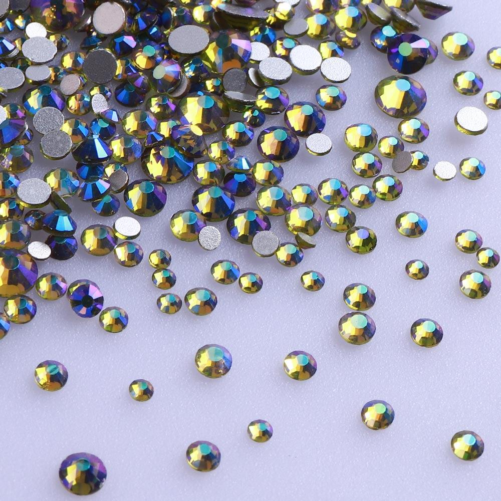 High Quality Rhinestone Non Hotfix Bulk Transparent Crystal AB Glass Rhinestones Mixed Sizes