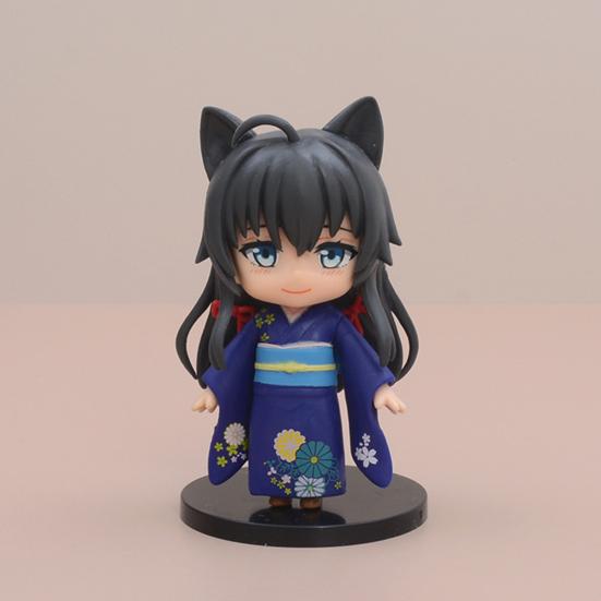 Фигурки аниме с подставками, коллекционные миниатюрные японские аниме-фигурки, модели статуй для девочек, коллекция для хобби