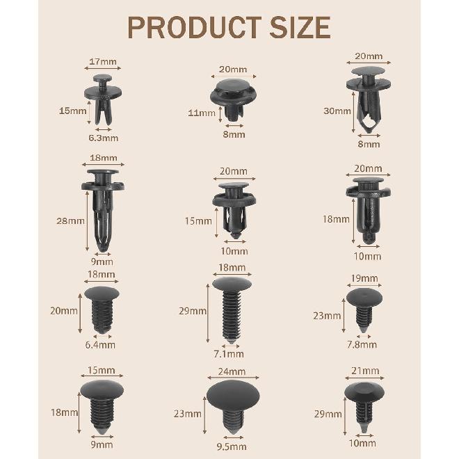 240 шт. автомобильных зажимов, крепежные зажимы для автомобилей, автомобильные аксессуары, зажимы для бампера, пластиковые заклепки, крепежные элементы, комплект защелок, автомобильные штифты-заклепки