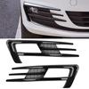 2PCS For Volkswagen Golf 7 /Golf 7.5 MK7 GTI GTD R Standard TSI TDI 2013-2019 Gloss Black Car Bumper Fog Light Grille Cover Trim