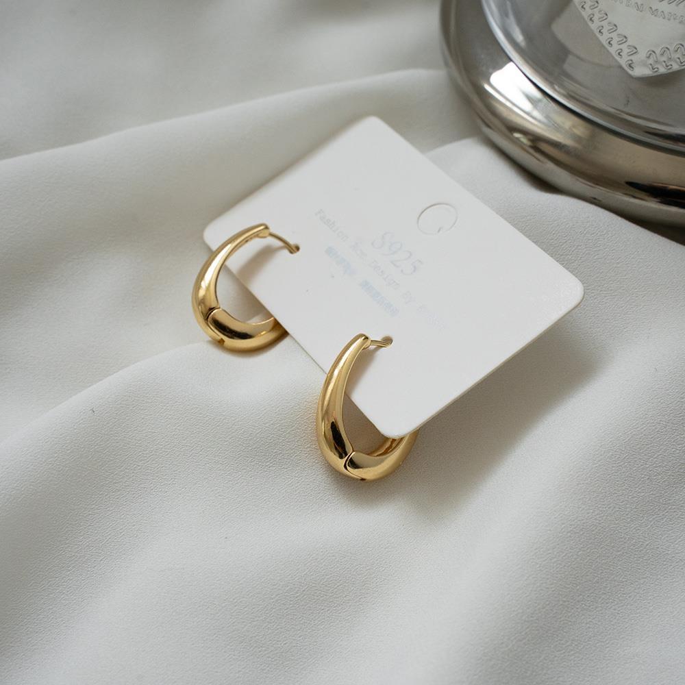 Women's Daily Bold Simple Multi-Color Gold Silver Earrings