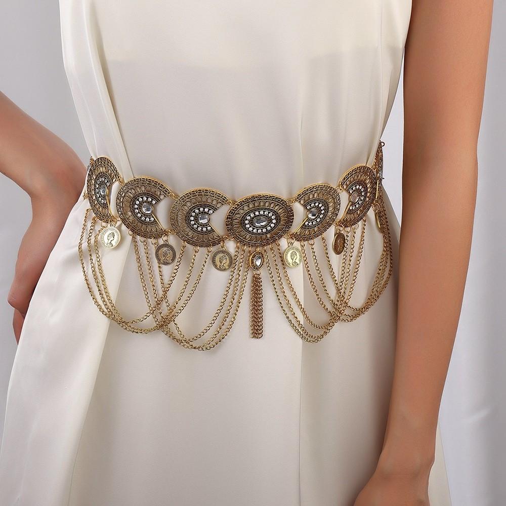 Waist Style Bohemian Chain With Alloy Embellishments And Tassels For Festival