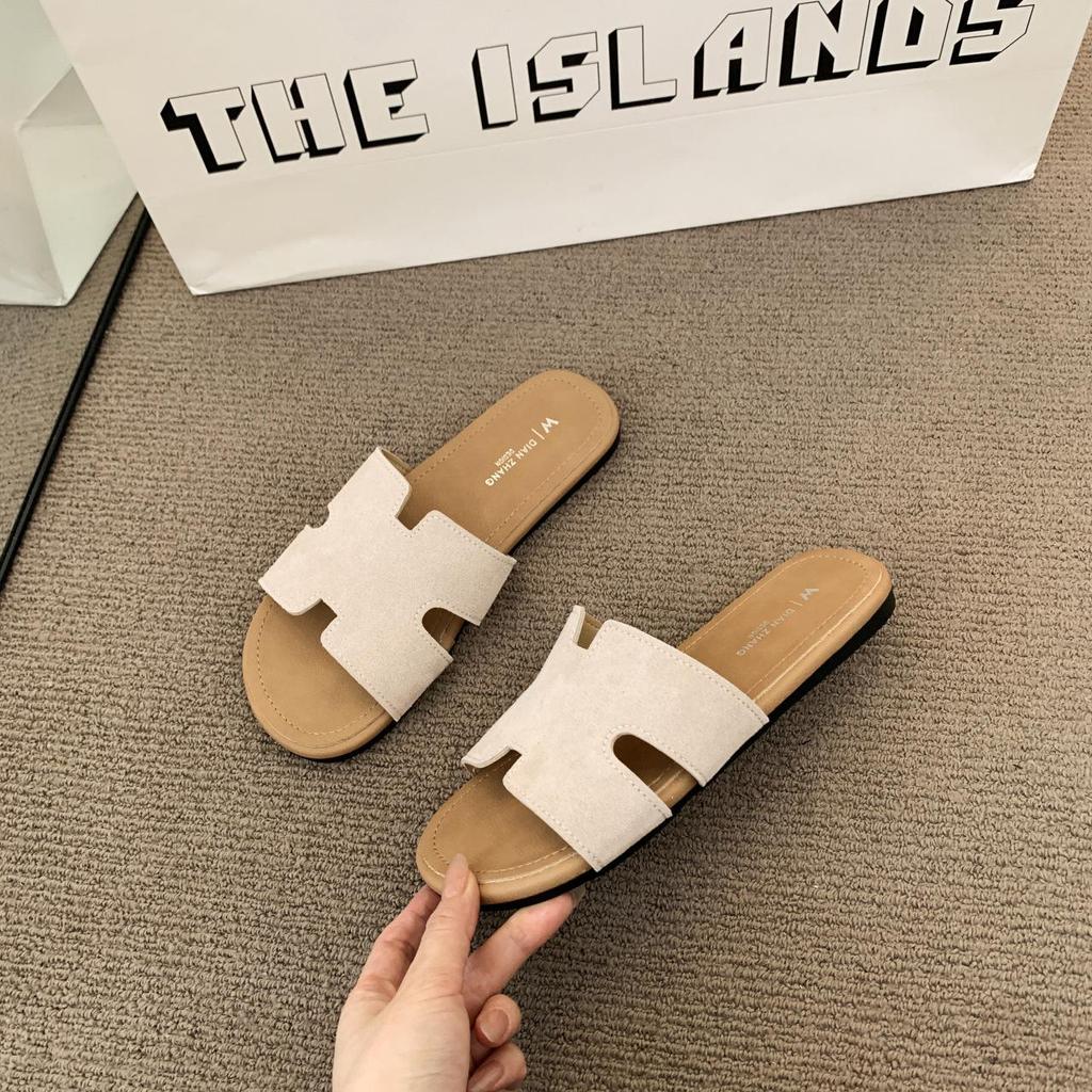 Французские ретро шлепанцы Birkenstock носить лето новые красивые темпераментные плоская подошва прохладные шлепанцы