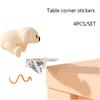 4pcs Cartoon Anti-collision Table Corner Cover, Round Silicone Protector for Desktop Corners, Cartoon Shape