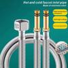 New G1/2'' Stainless Steel Nylon Braided Tube Pipe Hose Silicone Plumbing Thermoresistant Tap Basin Faucet Sink Kitchen Bathroom