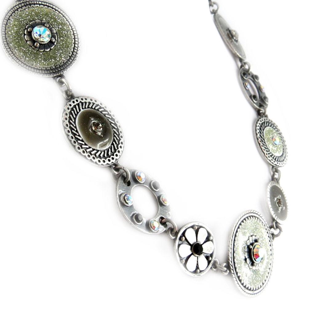 Les Trésors De Lily [E2551] — Дизайнерское колье «Byzance», серое