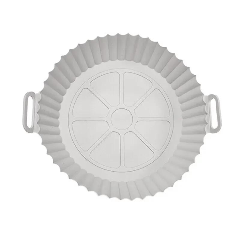 WIKHOSTAR Silicone Air Fryers Oven Baking Tray Pizza Fried Chicken Airfryer Silicone Basket Reusable Airfryer Pan Liner Accessories