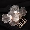 Шпилька для невесты, свадебная расческа для волос, полые заколки для волос в стиле барокко, модная расческа с цветочным рисунком