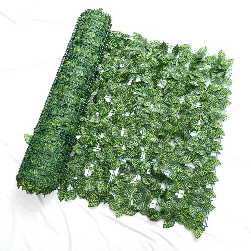 50X300cm Artificial Ivy Hedge Green Leaf Fence Panels Faux Privacy Fence Screen for Home Outdoor Garden Balcony Decoration
