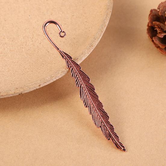 2Pcs Feather Bookmark Metal Book Mark Page Reading DIY Gifts Stationery for Home Study School Office