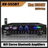 555BT HiFi Стерео Цифровые Bluetooth Усилители Двойной Динамический Экран Звуковой Усилитель Для Дома Автомобиля Встречи Караоке Кино Макс 2500 Вт