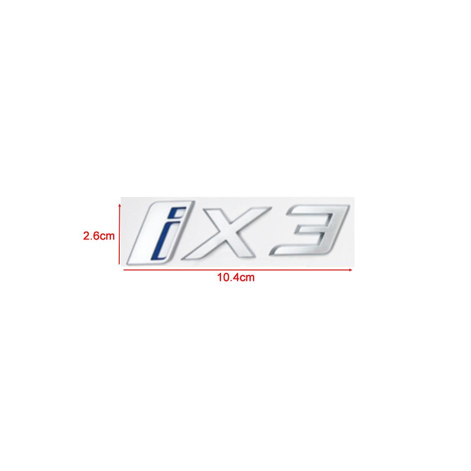 Car Stickers ABS 3D Letters Rear Trunk Emblem Logo for BMW iX i3 i4 i7 iX3 iX4 iX7 Matte Silver Accessories SU1