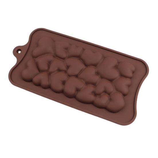 Silicone Chocolate Molds Easy Release Heart Textures Bar Molds for DIY Chocolate Bars