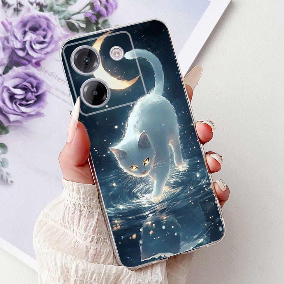 Для Xiaomi Poco M7 Pro 5G Чехол Прозрачный Модный Роскошный Мультяшный Забавный Крутой Расписной Мягкий Чехол для Телефона Для Poco M7 Pro 5G Задняя Крышка