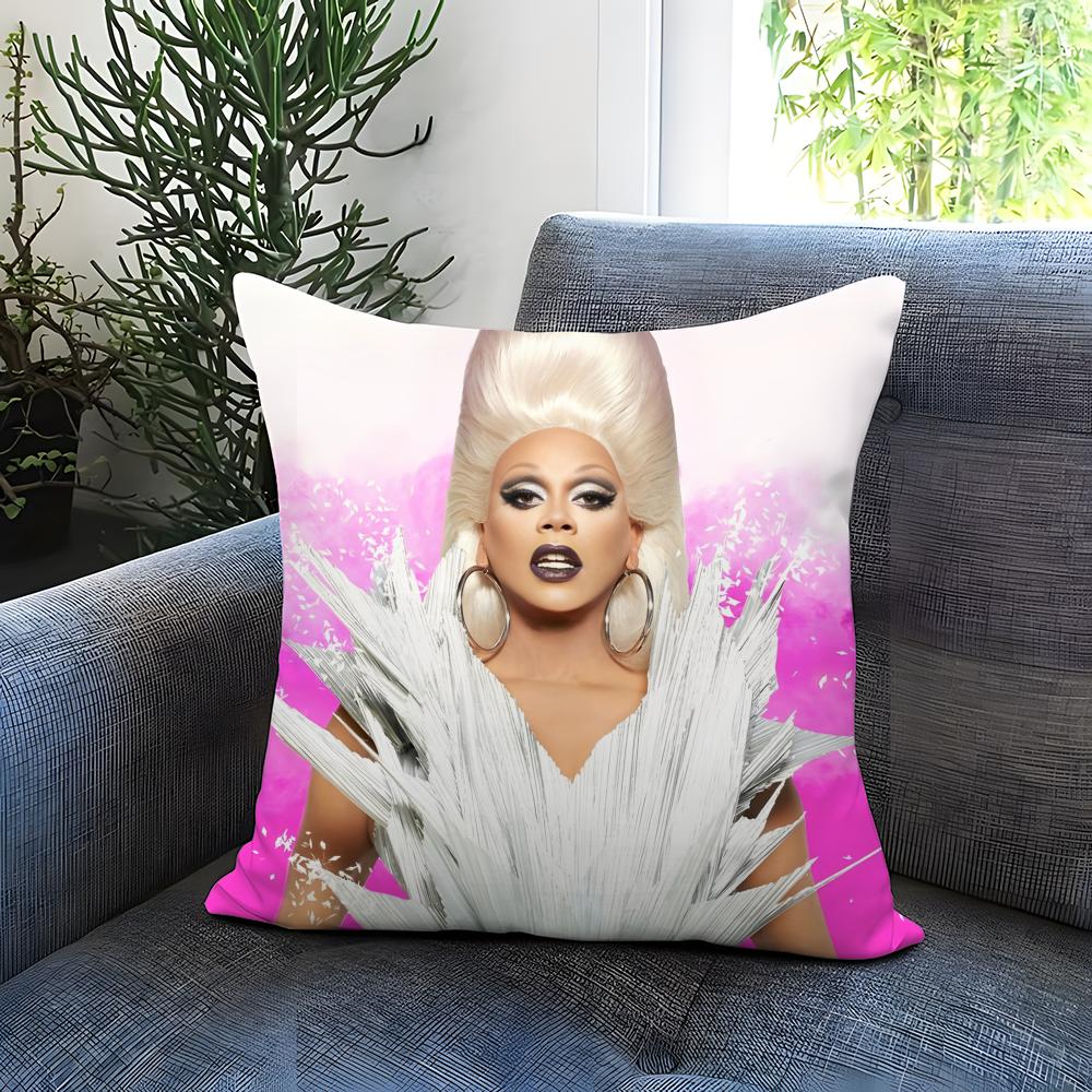 Hot R-RRuPaul Cushion Cover Comfortable Reversible Pillow Cover Ideal for Car Sofa Bedroom & Beyond