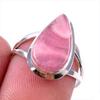 Натуральный Родохрозит Драгоценный Камень 925 Проба Серебро Ювелирное Кольцо S.6 T9m17