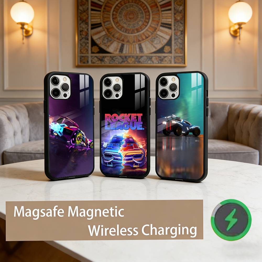 Чехол для телефона Game R-Rocket L-League Для iPhone 17, 16, 15, 14, 13, 12, 11 Plus, Pro Max Магнитный Для Magsafe Беспроводной Зарядки