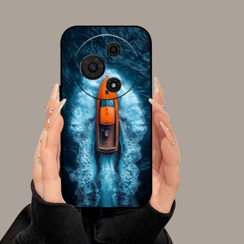 For TCL 605 T517D Case Cute Cartoon Painted Soft Silicone Cover for TCL 60 SE TCL605 60SE Luxury Shockproof Bumper Fundas Cases