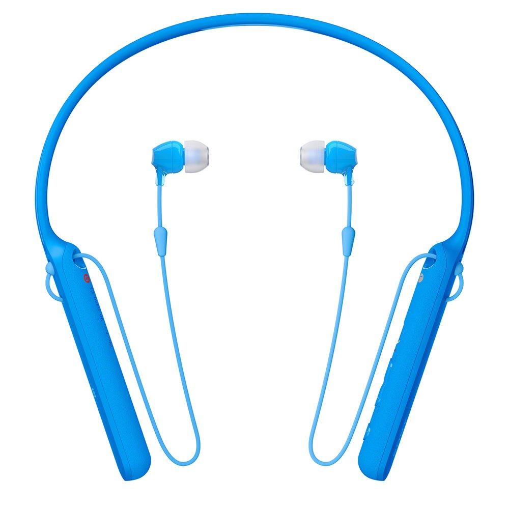 Sony Беспроводные наушники Bluetooth до 20 часов непрерывной работы с 2017 Blue L WI-C400 совместимы, воспроизведение, внутриканальный тип, микрофон, модель, WI-C400