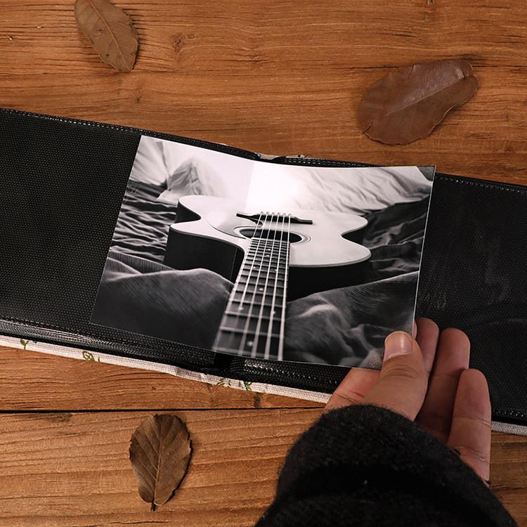 Book Flip Mini Album Portable Linen Cover Photo Album For Travel Memory Storage