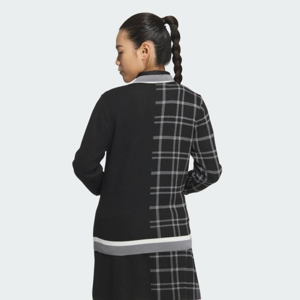 Adidas GolF 2024 F W Women GolF Pulley Fashion 3s Checked Cardigan Is4754