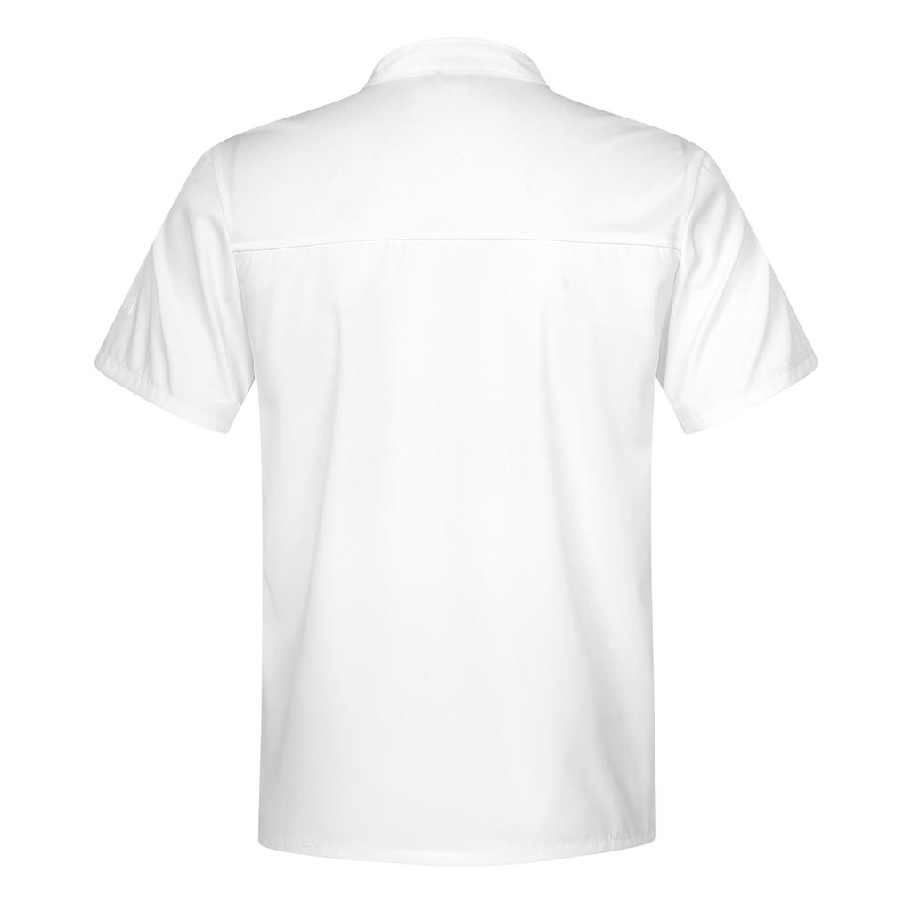 Unisex Chef Coat with Cross-Over Collar - Professional Kitchen Uniform for Men/Women, Restaurant Cook Jacket with Pockets