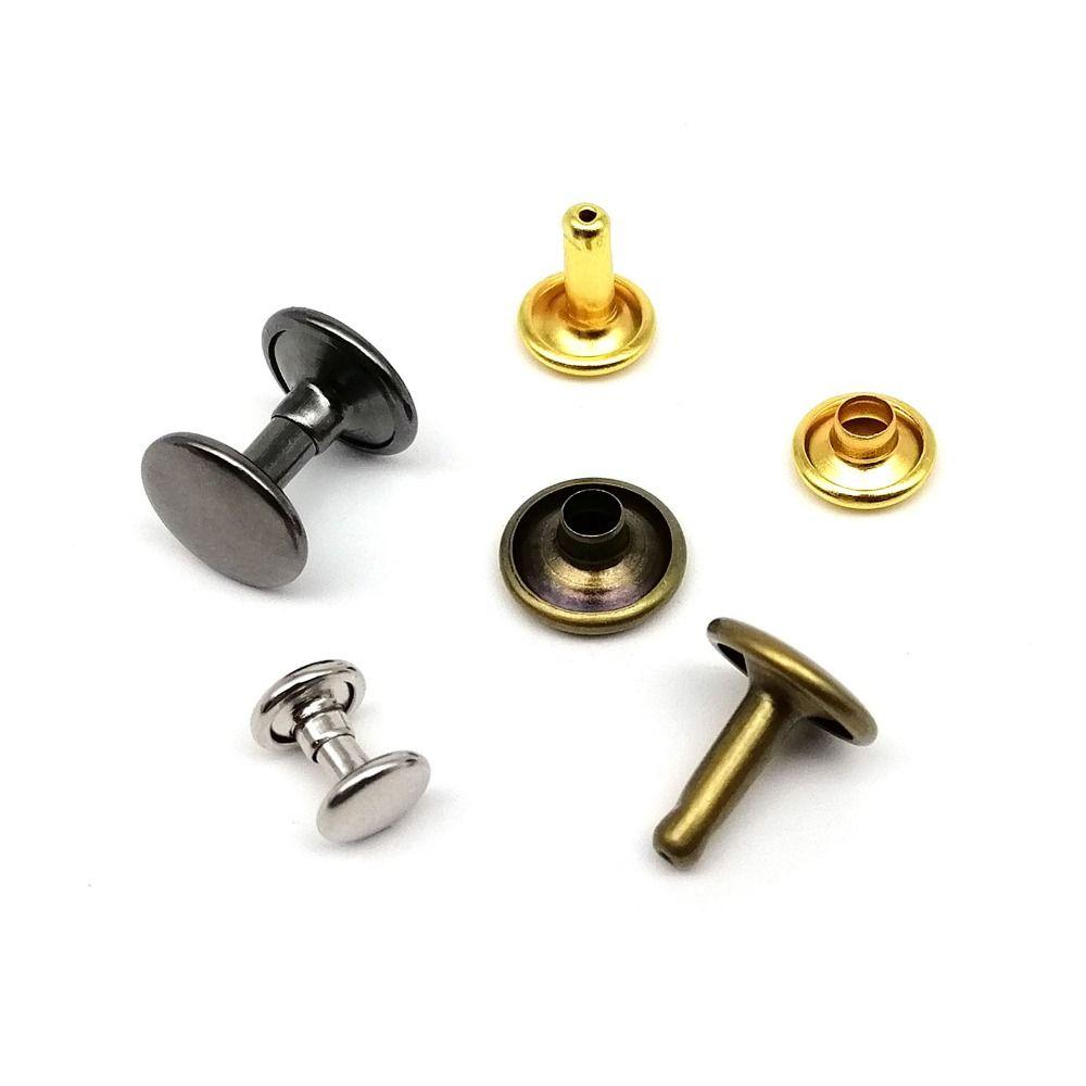 100 комплектов, 6/8/10 мм, кожаный воротник для ногтей, кожаная сумка, сумка с заклепками, пояс, куртка, ремонт обуви