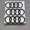 6F Black/Silver 4 Ring ABS Car Hood Front Bonnet Grill Rear Trunk Emblem Logo Badge Sticker For  A3 A4 A5 A6 A7 Q2 Q3 Q5 Q8 TT9F