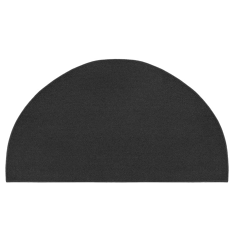 Fireproof Hearth Rugs Fireplace Rug Half Round Floor Rug 2-Layer Fiberglass Non-slip Fireproof Mat Stove Indoor Outdoor