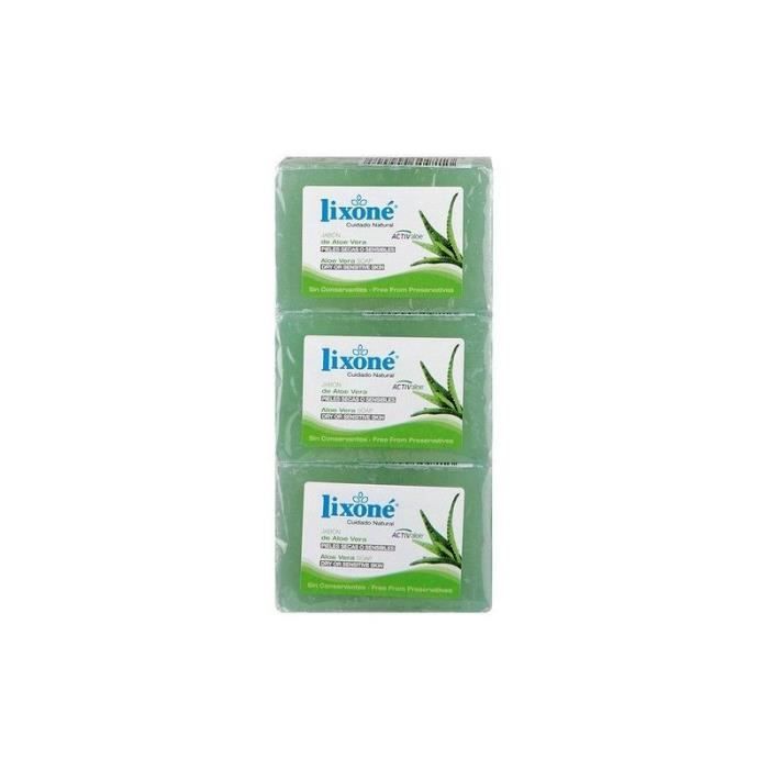 Savon - Lixoné - Aloe Vera - 3 x 125g - Hypoallergénique - Pour peaux sensibles