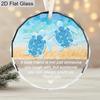 Turtle Ornaments - Beach Ornaments for Christmas Tree - Beach Themed Gifts, Turtles Gifts for Ocean Lovers - Glass Sea Ornament - Friendship Keepsake