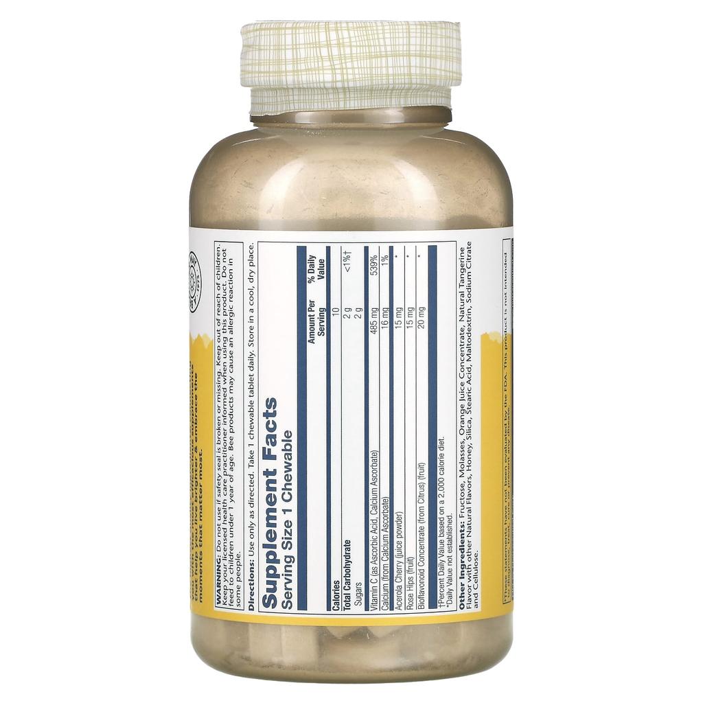 Buffered Vitamin C Chewable, Natural Orange, 500Mg, 100 Chewable Tablets