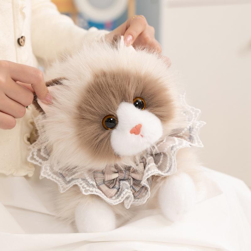 30/45/65 см Кавайная Плюшевая Кукла Счастливый Кот Пушистый Лежащий Растрепанный Кот-Тряпичная Кукла Плюшевая Игрушка Растущий Компаньон Кукла Подарок Мальчику Девочке