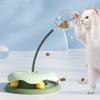 New Cat Feeder Toy for Indoor Cat Slow Feeders Spring Toy Funny Track Ball Roller Turntable Exercise and Playing